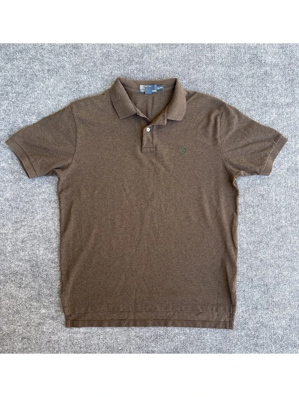 Ralph Lauren Polo Shirt Men XL Brown Y2K Golf Preppy